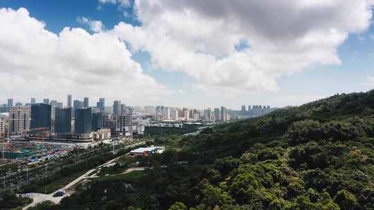 珠海横琴岛城市CBD建筑航拍