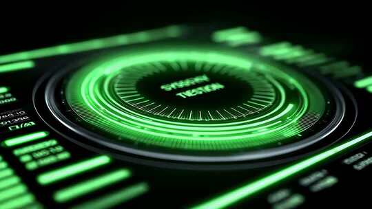 未来科技感绿色UI界面系统设计