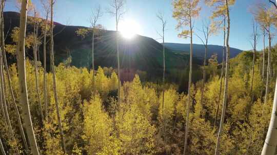 Lens Flare，Mountain，