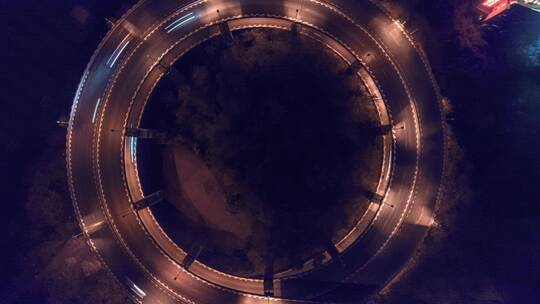 重庆网红立交桥夜景俯拍延时视频素材模板下载