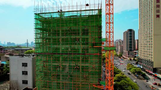 城市房地产开发建筑施工航拍视频素材模板下载