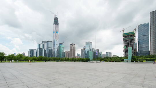 延时拍摄深圳现代都市风光