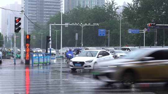 雨天 下雨 城市风光 写意 台风 雨中景色