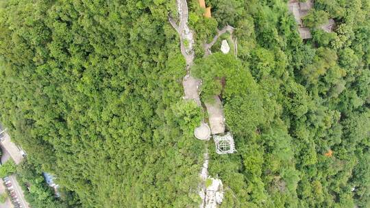 航拍广西柳州马鞍山公园