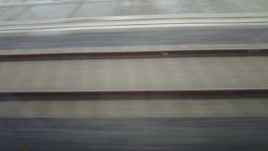 高铁火车窗外风景旅途风光实拍视频素材模板下载