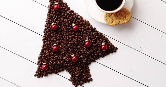 咖啡豆圣诞树
