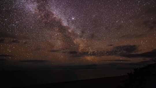 星空湖泊银河天空延时摄影风云变换