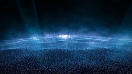 蓝色粒子光效动态背景视频ae模板