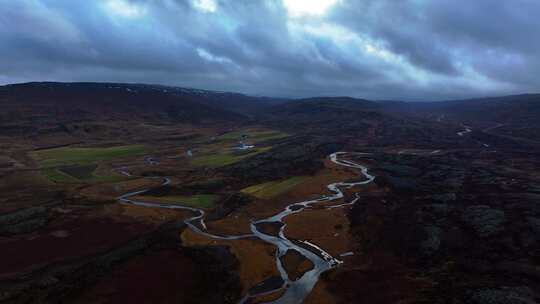 冰岛4K航拍无人机斯奈山半岛沿途风光