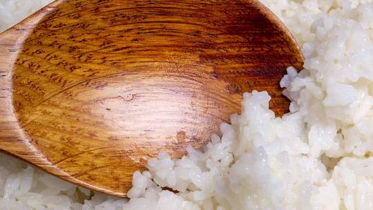 新鲜的大米米饭4k滑轨平移视频素材模板下载