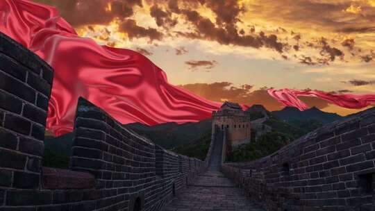 《迎风飘扬的旗》配饰 根据音乐制作