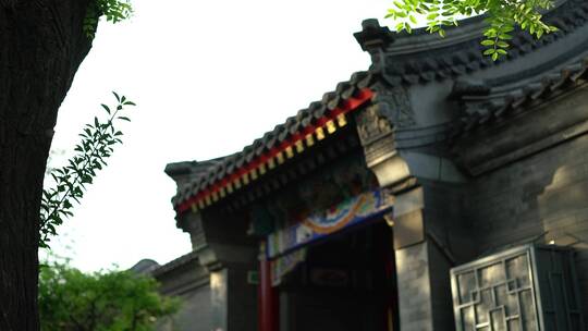 北京四合院历史建筑门楼大门