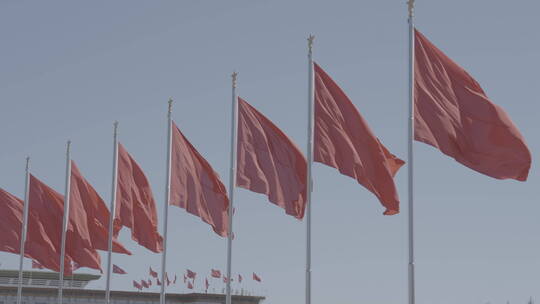 祝福祖国 大气北京素材 天安门红旗