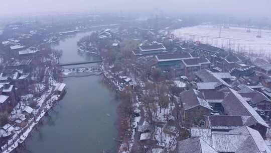 周至水街  下雪  冰雪世界