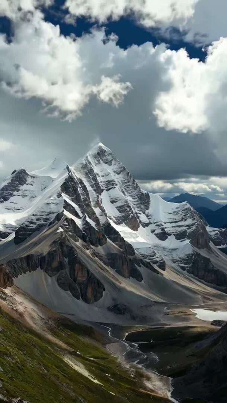 雪山自然风光全景