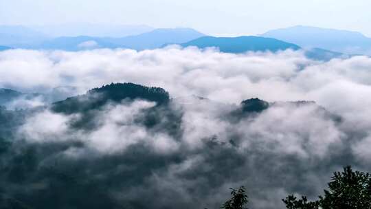 山峦群山大自然青山绿水森林氧吧云雾缭绕