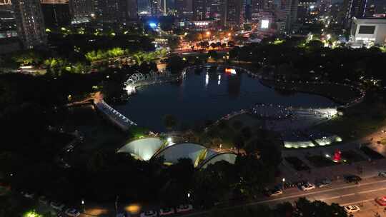 台州CBD夜景航拍