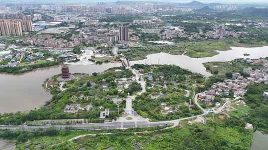 合集航拍广西玉林园博园旅游景区