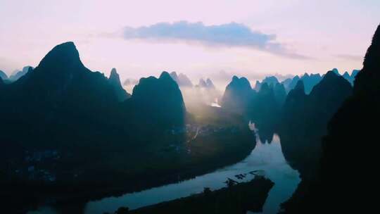 延时拍摄桂林山水美景印象桂林宣传