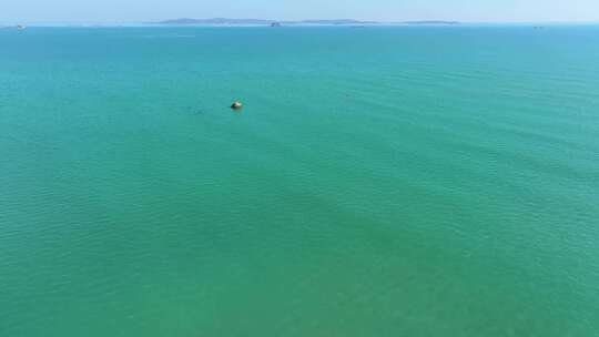 东海大海海边海水海浪沙滩海滩航拍风景唯美