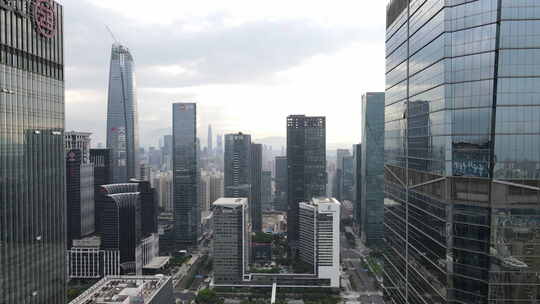 深圳CBD航拍城市建筑