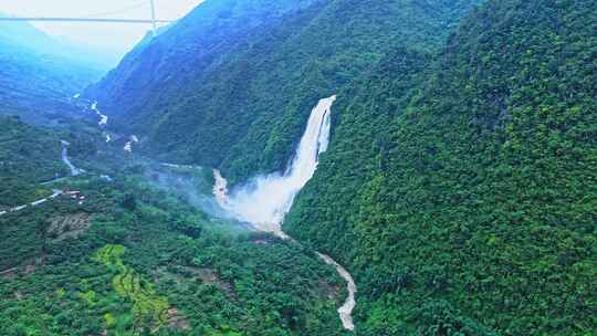 大自然瀑布山川河流