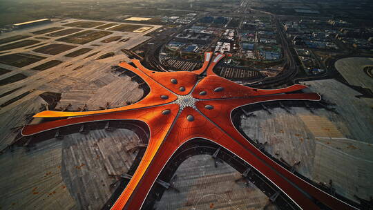 4K航拍北京廊坊机场大兴机场新机场视频素材模板下载