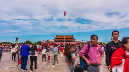 北京天安门广场大范围延时素材