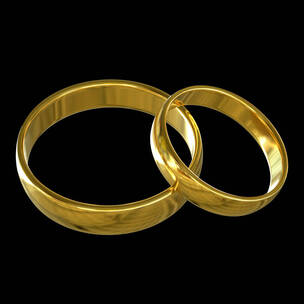 金色结婚戒指动画