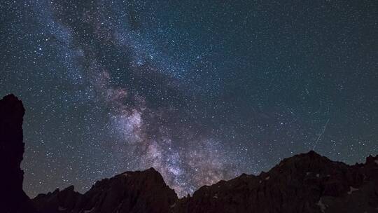 夜晚天空繁星璀璨视频素材模板下载