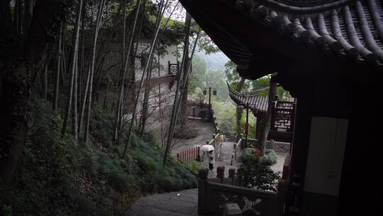 杭州飞来峰韬光寺建筑风景