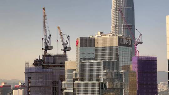 香港建设中的城市大楼视频素材模板下载