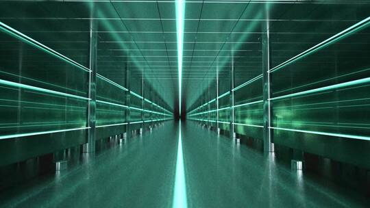 穿越发光隧道创意C4D动画