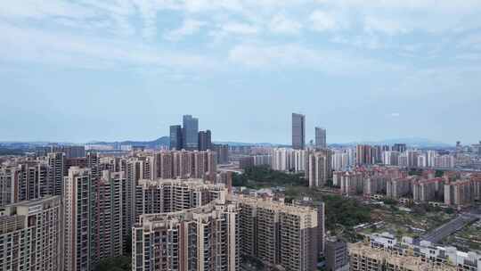 广州增城新塘城市风光航拍视频素材模板下载