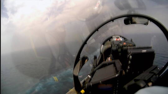 机长开战斗机的第一视角视频素材模板下载
