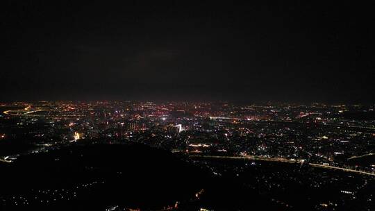 泉州市区夜景航拍500米高空泉州城市大景