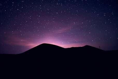 马蹄山火山星空延时