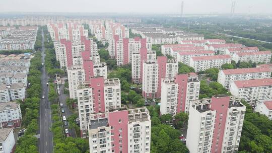 上海浦江镇江月路景舒苑 小区全景4K航拍