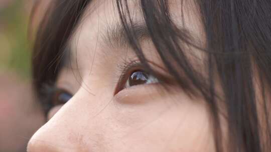 女性眼睛微距特写