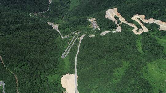 山路 山路崎岖 山路盘旋 山 群山 云海 雾