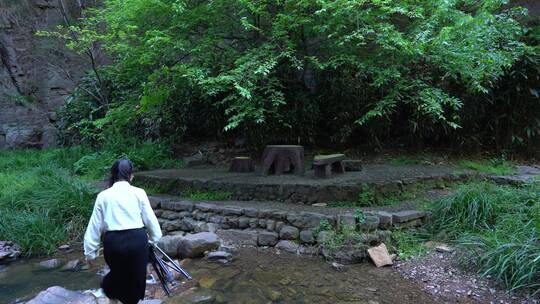 洛阳龙潭大峡谷旅游生态森林河流景点