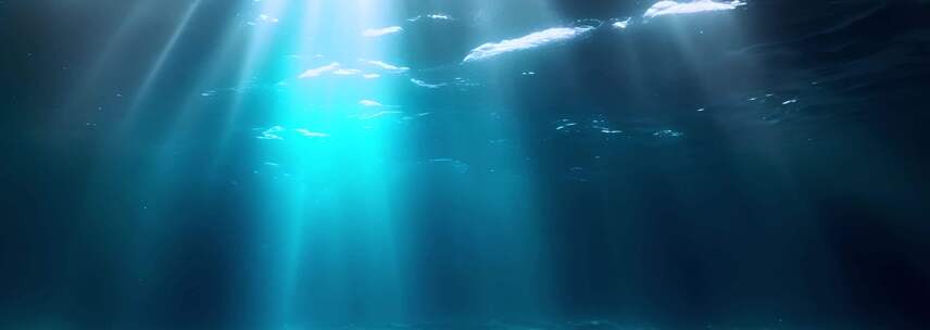 海底世界 深蓝背景循环视频素材