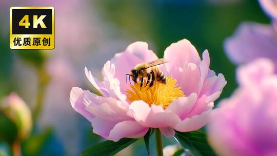 花丛中蜂蜜蜜蜂采蜜特写养蜂蜂蜜蜂巢蜜蜂