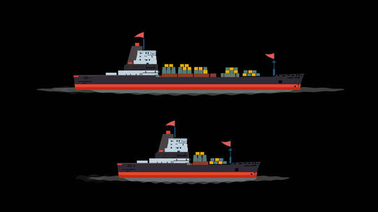 x00667x卡通商船动画高清A-1AE视频素材教程下载