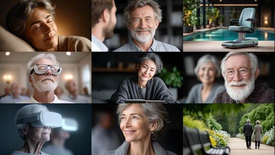 乐活银发族智慧科技伴随夕阳红高清在线视频素材下载