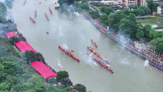 中国广东省广州市荔湾区花地河东漖龙舟景