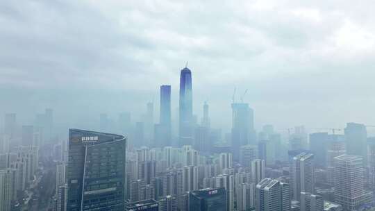 城市台风雨天济南