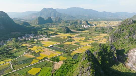 广东阳春马兰村稻田喀斯特地貌