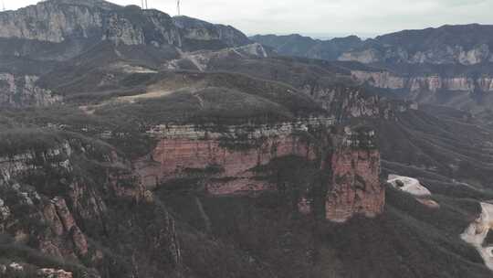 山 山路 山上 航拍 崎岖 陡峭