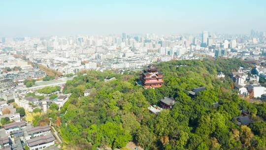 浙江省杭州市城隍阁景区航拍